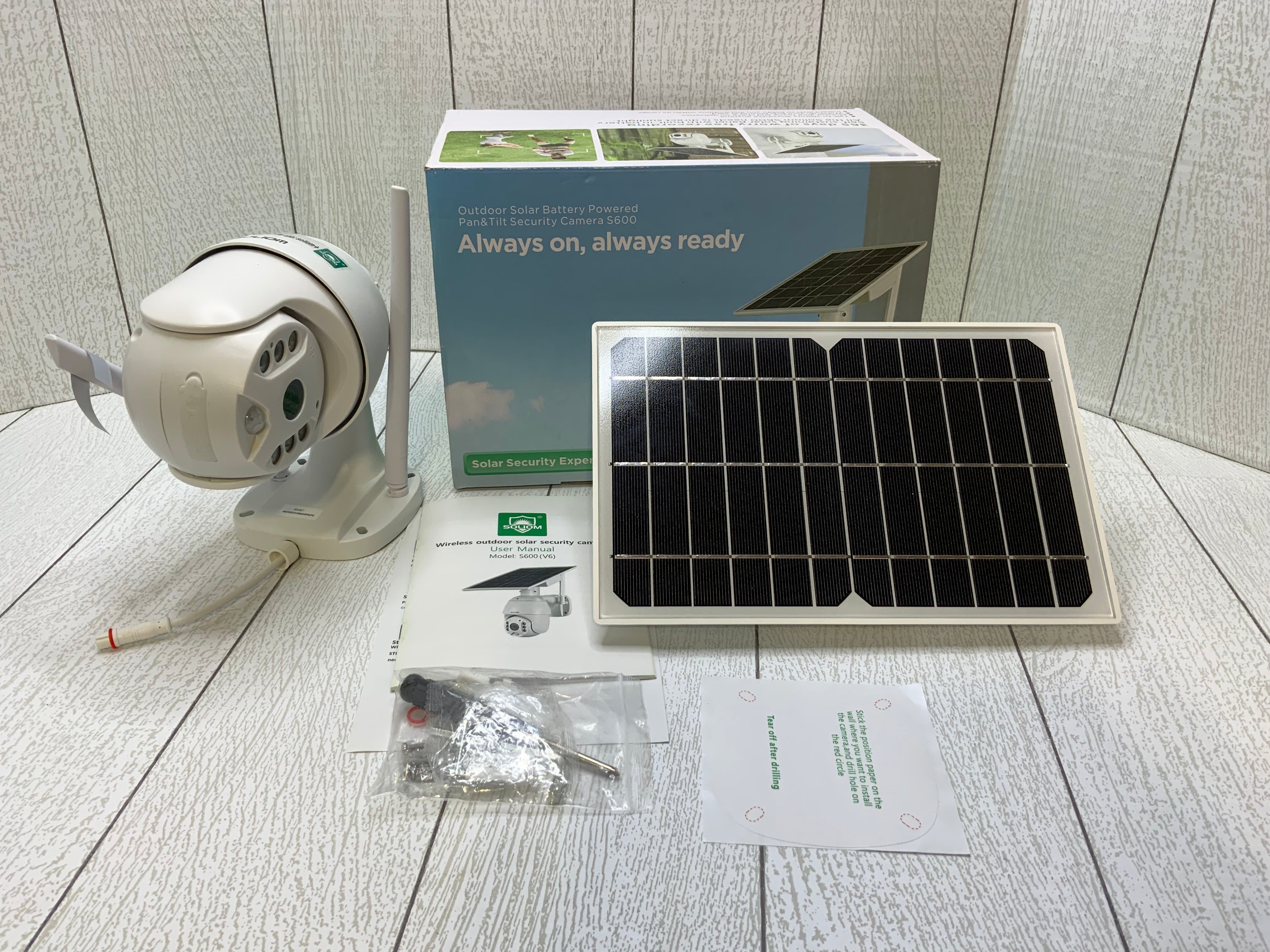 Soliom S600 Outdoor Home Security Camera, Wireless WiFi Pan Tilt 360° (7912385085678)